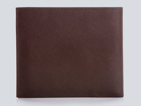 Compact Men's Wallet Burgundy Rear Closed