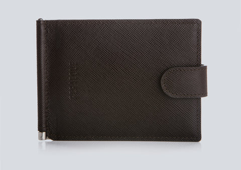 Small Men's Wallet Chocolate Front Closed