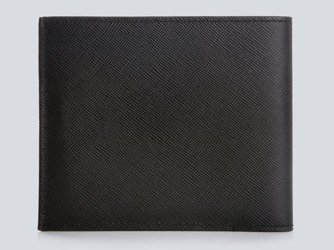 Compact Men's Wallet Black Rear Closed
