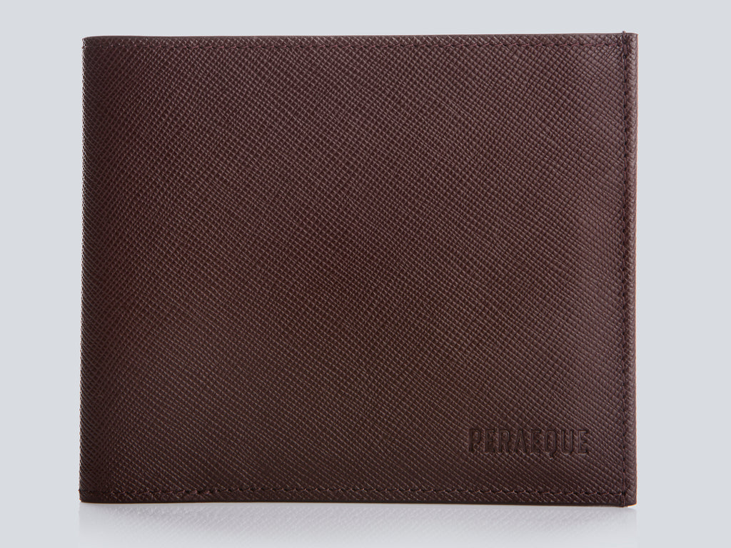 Compact Men's Wallet Burgundy Front Closed