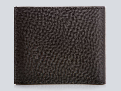 Compact Men's Wallet Burgundy Rear Closed